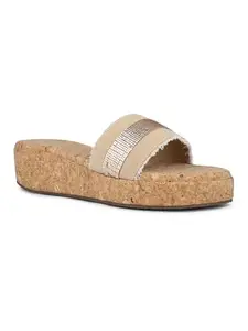 Inc.5 Womens Beige Casual Solid Round Toe Casual Sandals