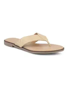 Inc.5 Women Beige Textured Open Toe Flats