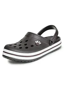 ABROS Men's AZCG0501 AKZO Clogs -Brown/White -6UK