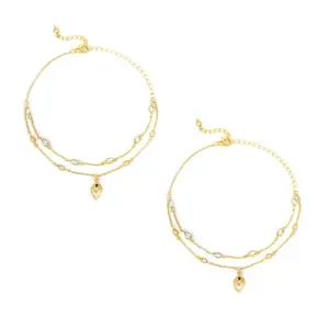 Shaya by CaratLane Queen of Encouragement Anklets in Gold Plated 925 Silver for Women