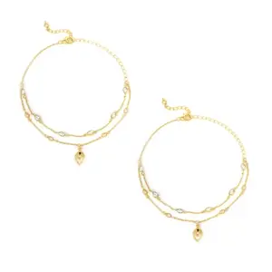 Shaya by Caratlane Queen of Encouragement Anklets in Gold Plated 925 Silver for women