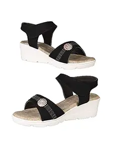 WalkTrendy Womens Synthetic Black Sandals With Heels - 4 UK (Wtwhs526_Black_37)