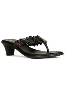 Bata womens TEXAS THONG E Black Slipper - 4 UK (6716444)