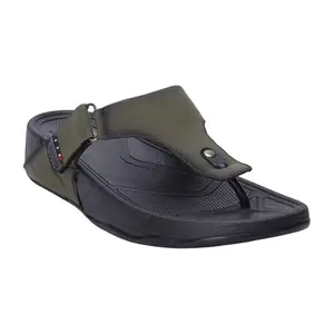dover Men Green COMFORT Chappals | Sandals Lightweight design with cushioned footbed | UK Size - 7