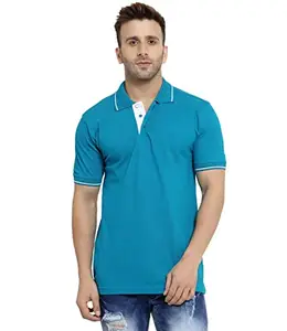 Scott International Polo T-Shirts for Men - Collar Neck, Half Sleeves, Cotton, Regular fit Stylish Branded Solid Plain Tshirt for Men-Comfortable Polo T-Shirt