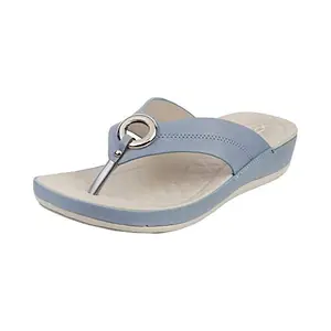 Metro Womens Synthetic Blue Slippers (Size (4 UK (37 EU))