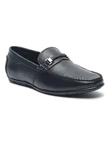 TEAKWOOD LEATHERS Men Black Solid Formal_Loafer_Size 42