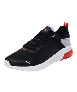 Puma Unisex Adult Electron Street Era Black-Light Lavender-Poppy Red Running Shoe-3 Kids UK (37412613)