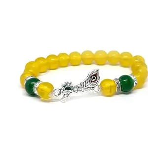 ASTROGHAR Shri Krishna Krishna Ji Flute yellow Blessings Bracelet Lucky Charm Bracelet