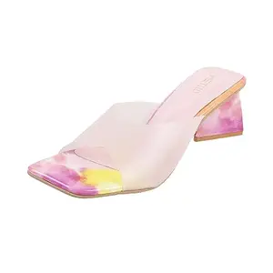 Metro Women Pink Chunky Heel Fashion/Classic Sandal UK/7 EU/40 (40-151)