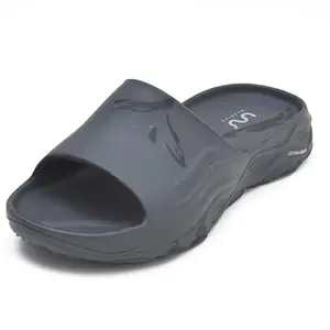 doubleu Recovery Slipper | Soft Doctor Anti-Skid Slipper for Men | Ultra Sporty Slide | Slides, Flip-Flops, Slippers, Chappals(7,CARBONE-BLACK)