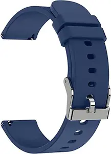 ADAMO 22mm Blue Silicone Watch Strap compatible for Phoenix Ultra/Phoenix/Pulse 2/Xtend Pro/Xtend Call and ALL 22mm wristwatch and smartwatches