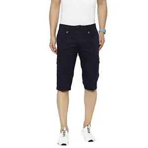 SAPPER Men's 3/4 Shorts | Stylish Three Forth Shorts for Men (Mcap353navybluel_Navyblue_30)