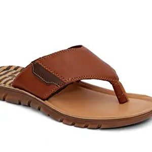 inblu Slip On Stylish Fashion Slipper/Sandal for men | Comfortable | Lightweight | Anti Skid | Casual Office Footwear (FO48_TAN_41)