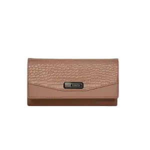 ESBEDA Tan Color Croco Embossed Wallet for Women