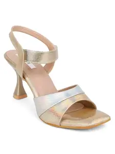 ELLE Women Sandal,Gold,UK-6