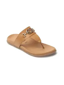 ELLE Flip Flop Sandal, Colour-Tan,Size-UK 3