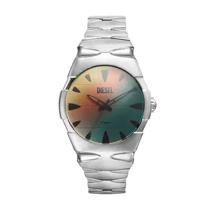 Diesel Stainless Steel Analog White Dial Men's Watch-Dz2212, Band Color:Silver