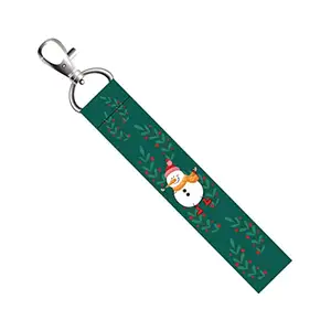 ISEE 360® Snow Man Lanyard Bag Tag with Swivel Lobster for Gift Luggage Bags Backpack Laptop Bags Students Travelers L X H 5 X 0.8 INCH