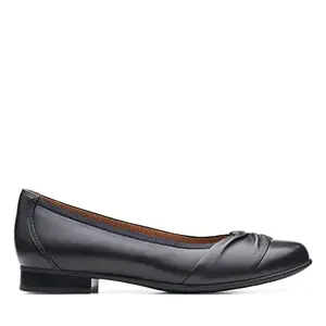 Clarks Womens Ballerina 923 Black Leather Ballet Flat - 7 UK (26161923)
