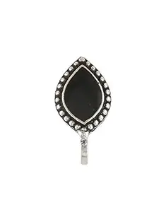 Anuradha Art Silver Metal Nose Ring for Women