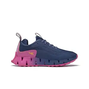 REEBOK Women Synthetic,Textile Rubber Zig DYNAMICA Trail Running Shoes BATBLU/ATOPNK/ALWYEL UK-4