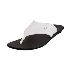 Mochi Mens Leather White Slippers (Size (10 UK (44 EU))