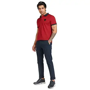 Iconic Men's 2300541 BADGE Polo Shirt, Red, Red, XXL