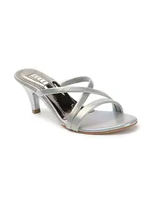 ELLE Women's EL-AR-W-112 Fashionable and Stylish Sandal for Casual Use I Party I Wedding Wear Grey Slide 6 Kids UK