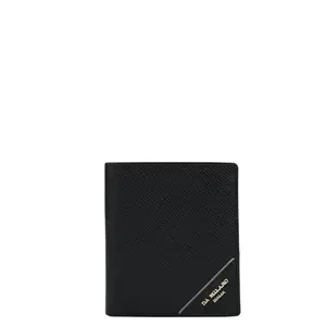 Da Milano RFID Protected Leather Wallet for Men with Card Slot - Black