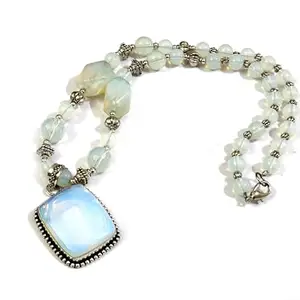 ASTROGHAR Opalite Crystal Designer Necklace With Pendant