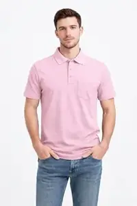 Walrus Men Stylish Solid Casual Polo Tshirt|Mars T Shirt with Pocket White Colour M Size|Breathable & Comfortable |Pack of 1|