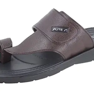Flite Men's Black Brown Slipper-7 Kids UK (FL0020)