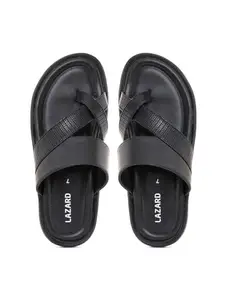 Khadim's Lazard Black Casual Slip On Sandal for Men (6410216)