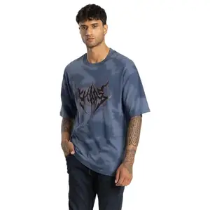 Snitch Alfredo Blue Printed Oversized Fit T-Shirts