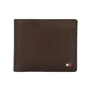 Tommy Hilfiger Baxter Mens Leather Global Coin Wallet Brown