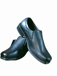 Fortune by Liberty Men's Black Formal Slip-On Shoes, Synthetic Leather, Non-Lacing 156 (Black, UK Footwear Size System, Adult, Men, Numeric, Medium, 6)