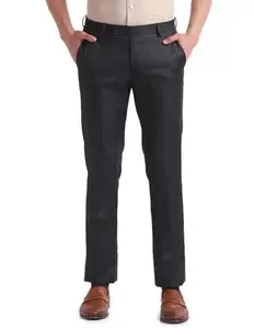 Arrow Mid Rise Tapered Fit Trousers Navy