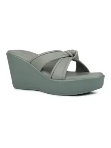 Inc.5 Womens Green Casual Open toe Wedges Sandals