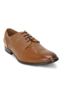 Louis Philippe Men Brown PU Derby Shoes