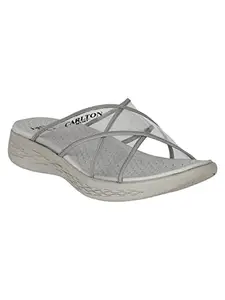 Carlton London sports Women's Grey Slipper - 4 UK