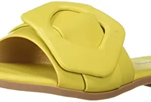 shoexpress Women Yellow Solid PU Open Toe Flats Sandal-6 Kids UK (HM-1126-1)