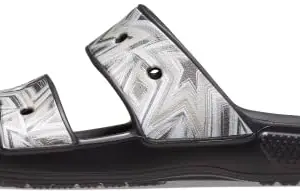 crocs Unisex Adult Classic Disco Sandal Blk/MLTI Black Slipper (208122-0C4)