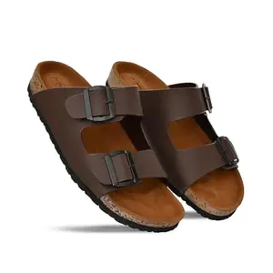 Zirsq Men's Stylish Comfort Buckle Closure Sandals | Breathable and Classic Design (Brown, UK Footwear Size System, Adult, Men, Numeric, Medium, 8)