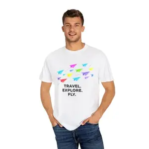 Traval Explore -Printed T-Shirt |Color - White |Fabric - Cotton| Size-M| TN-_2793
