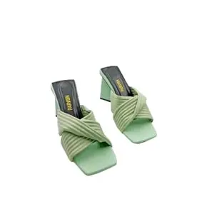 PARVISH ENTERPRISE Parvish Fashionable Partywear Mint Green Triangle platform Luxury Heel for Women & Girls