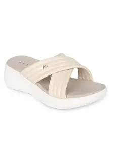 ELLE Women Sandal,Beige,UK-5