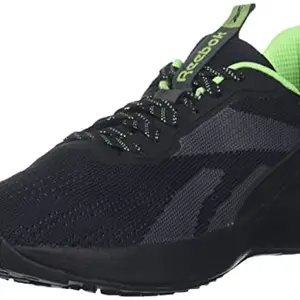 Reebok Men Synthetics Raineer Running Shoes BLACKBLACK-ESSENTIALGREY-Grey-SEMINEONMI UK 9