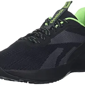 Reebok Men Synthetics Raineer Running Shoes BLACKBLACK-ESSENTIALGREY-Grey-SEMINEONMI UK 8