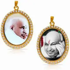 JAI GURUJI SWAROOP SMALL SIZE OVAL SHAPE PENDANT FOR MEN AND WOMEN (PACK OF 2)